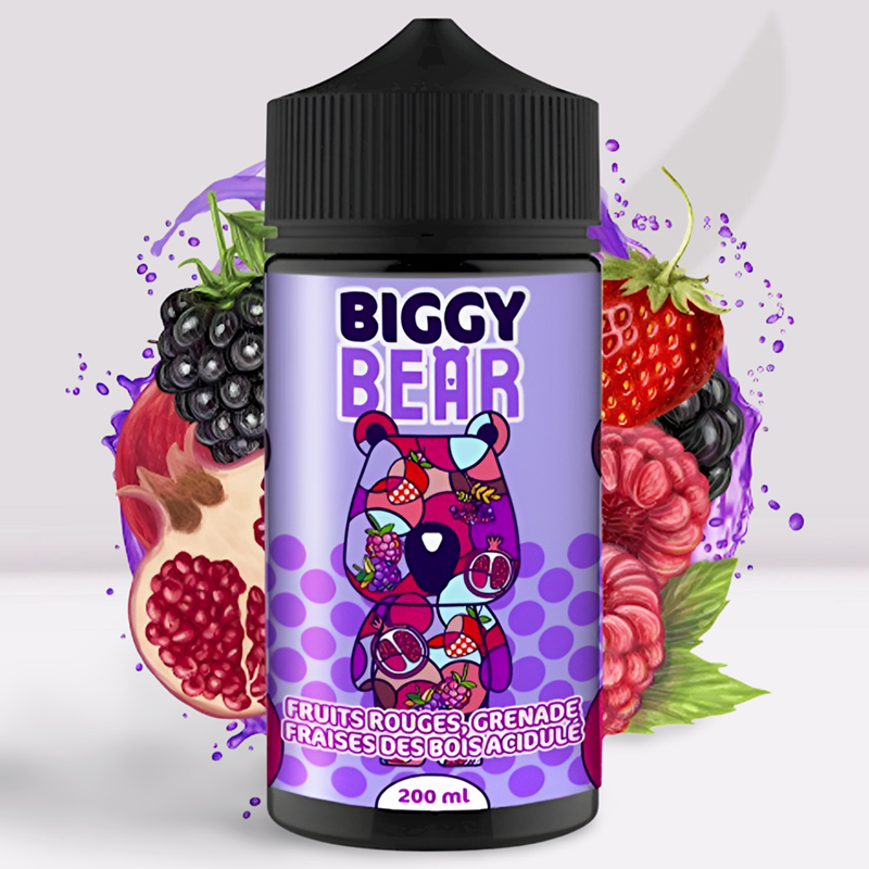 Fruits rouges Grenade Fraise des bois acidulée 200ml - Biggy Bear
