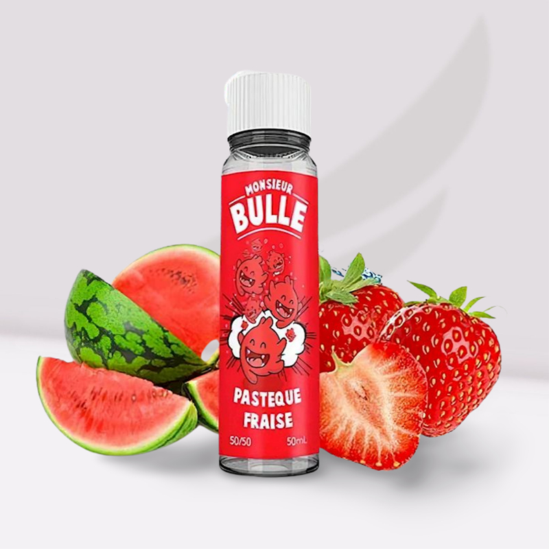 Prêt à booster Pastèque Fraise - Monsieur Bulle by Liquideo