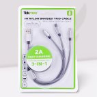 Câble USB Triple connecteur Tekmee