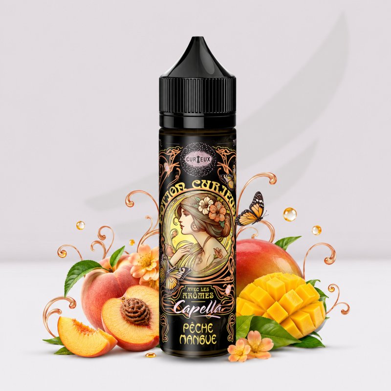 Pêche Mangue- 50ml - Potions Curieuses Curieux E-liquides