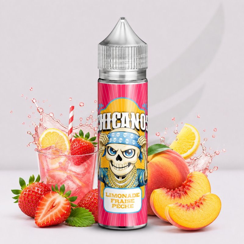 Limonade Fraise Pêche - 50ml - Chicanos Chicanos