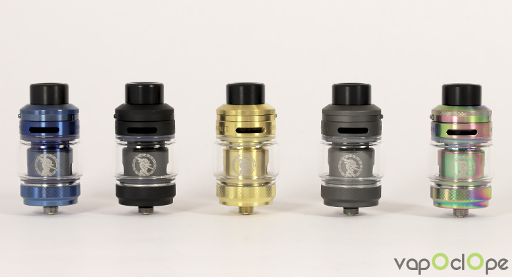 Les différents coloris du clearomiseur Z Sub-Ohm SE de chez Geek Vape