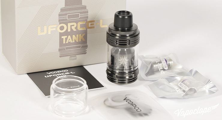 Le contenu du kit clearo Uforce L de chez Voopoo