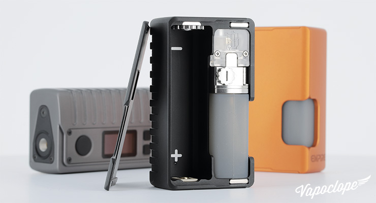 de la box Empire Squonk 21700 de chez Vaperz Cloud