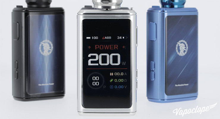 L'écran de la box du kit Z200 de chez Geekvape