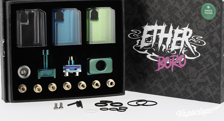 Le contenu du kit du tank Ether Boro de chez SuicideMods