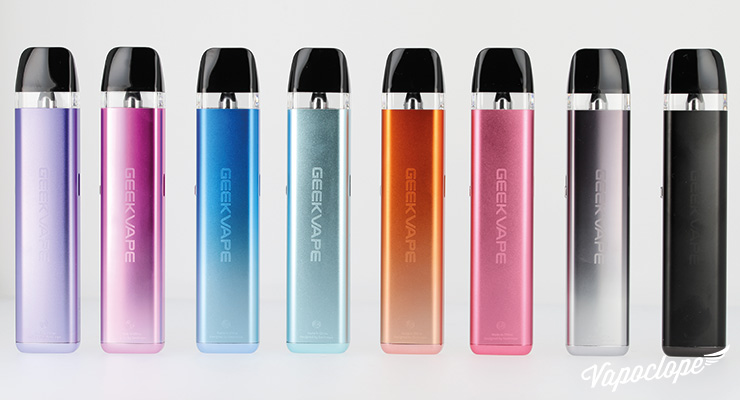 Les différents coloris du Pod Wenax Q de chez Geek Vape