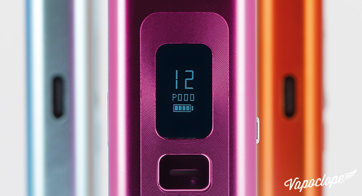 L'écran du Pod Wenax Q de chez Geek Vape