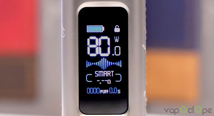 L'écran couleur de la l'iStick Power 2 Eleaf