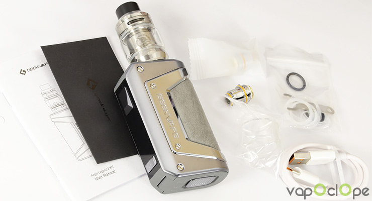 Le contenu du pack Aegis Legend 2 Geek Vape