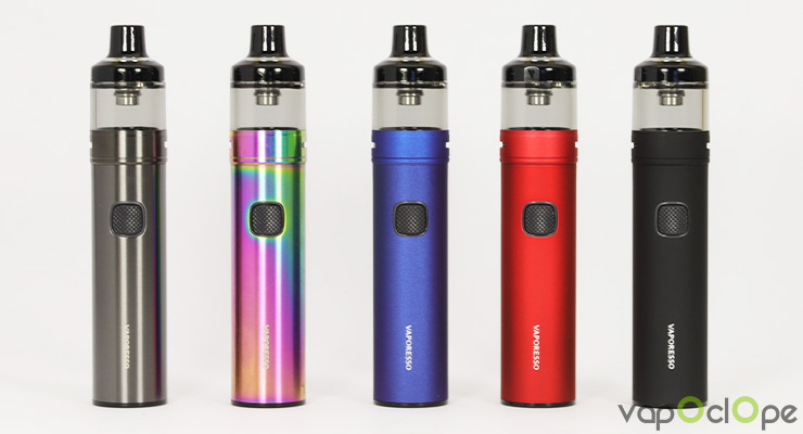 Les différents coloris du kit GTX Go 40 Vaporesso