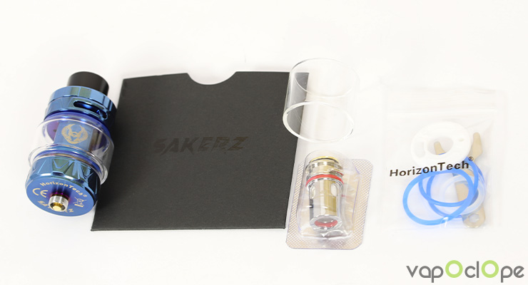 Le contenu du kit du Clearomiseur Sakerz de chez HorizonTech