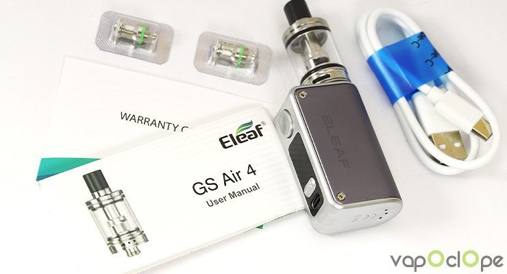 Le contenu du Kit Mini iStick 2 de chez Eleaf
