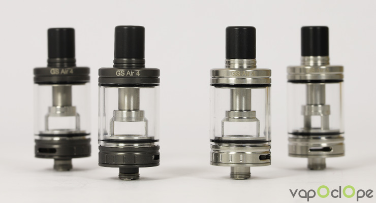 Les différents coloris du Clearomiseur GS Air 4 de chez Eleaf