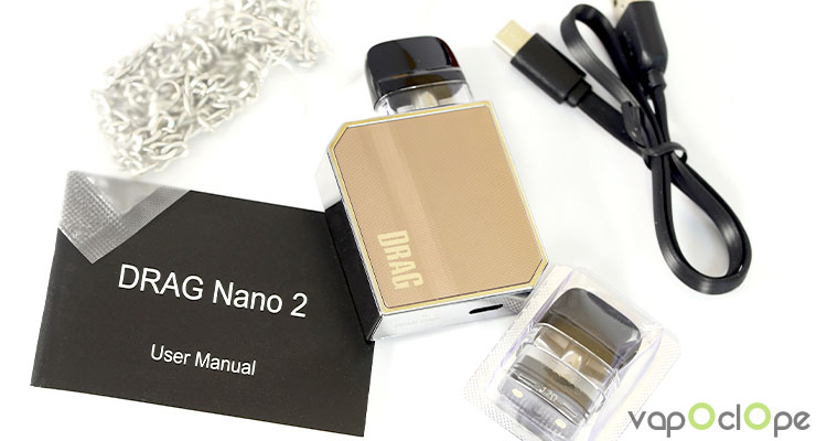 Le contenu du kit Drag Nano 2 de chez Voopoo