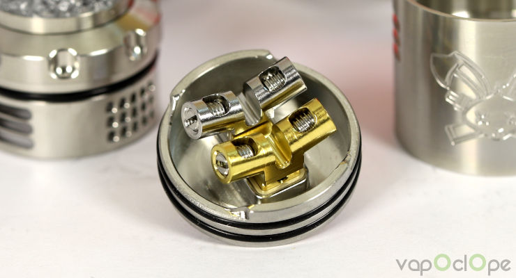 Le plateau double coil du Drippper Dead Rabbit de chez Hell Vape