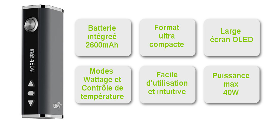 Eleaf iStick en 40W et TC