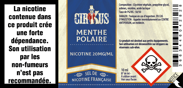 Menthe Polaire sels de nicotine Authentic Cirkus menthe_polaire_20mg.png
