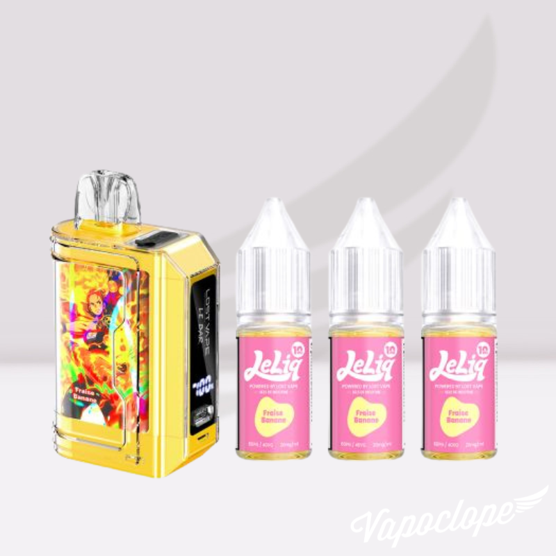 Kit puff 45K Fraise Banane - Le Bar 