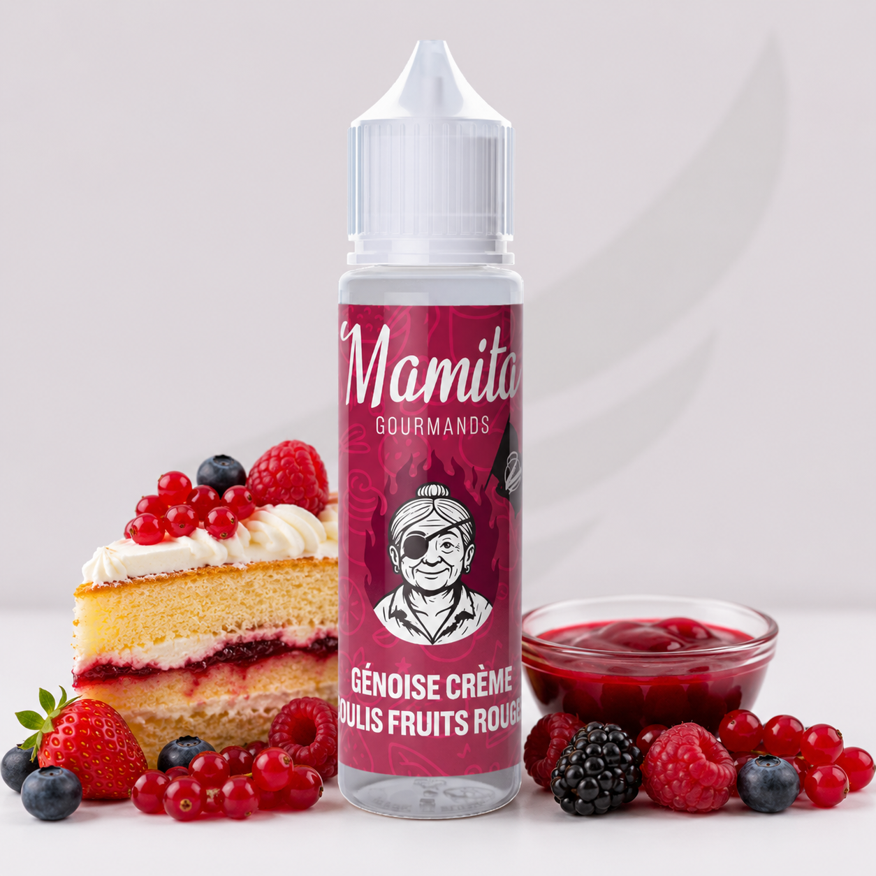 Génoise Crème Coulis Fruits Rouges - 50ml - Mamita