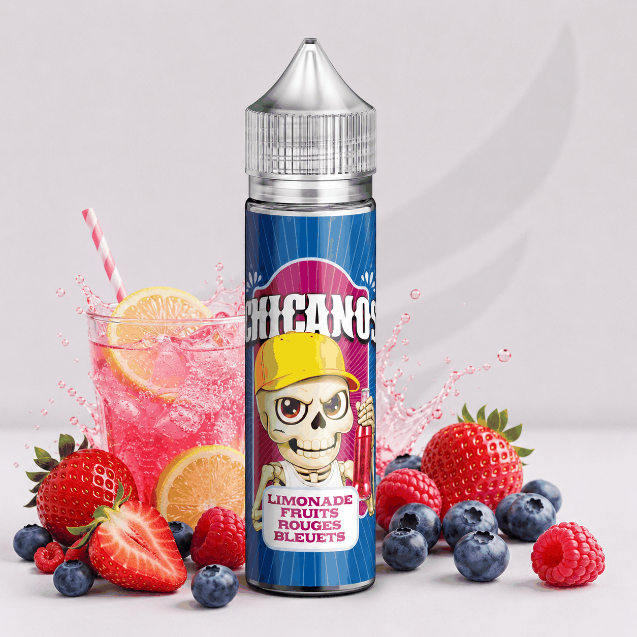 Limonade Fruits Rouges Bleuets - 50ml - Chicanos Chicanos