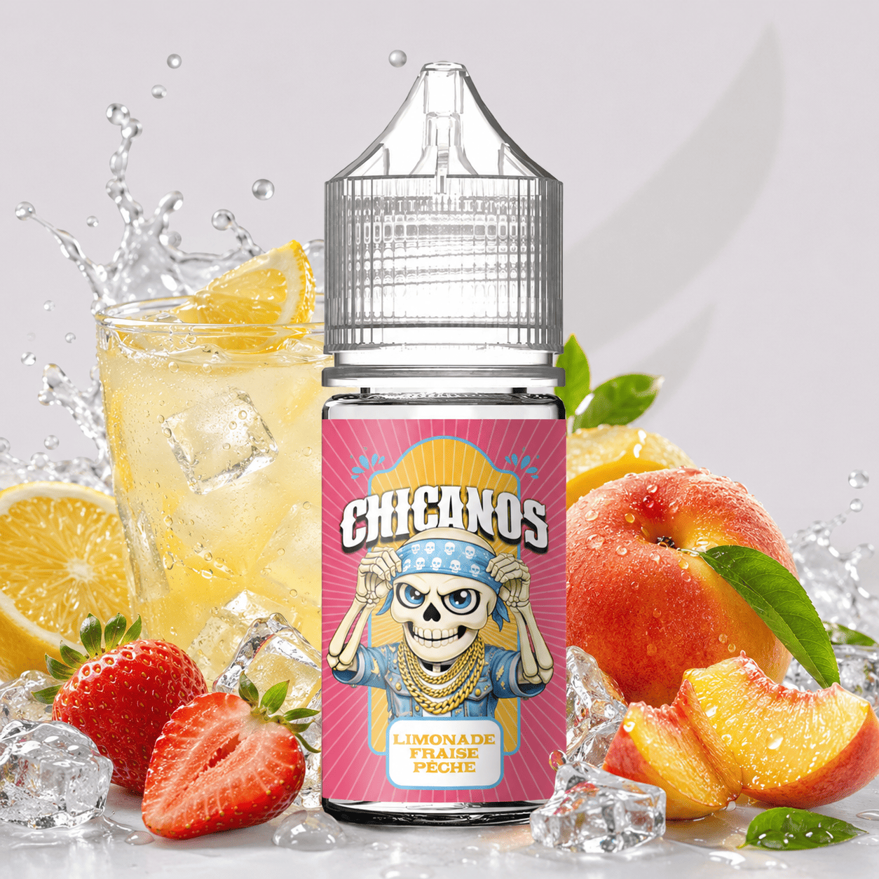 Arôme Limonade Fraise Pêche - 30ml - Chicanos Chicanos
