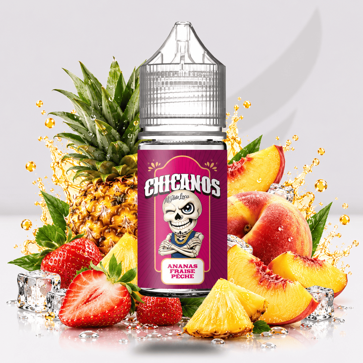 Arôme Ananas Fraise Pêche - 30ml - Chicanos Chicanos